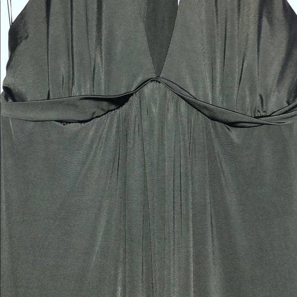 BCBG MAXAZRIA XS Dark Green Halter Maxi Dress - Picture 3 of 7